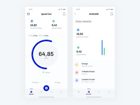 Dashboard Mobile, Ui Design Mobile, Best Ui Design, App Interface Design, Digital Designer, Speed Test, Mobile Ui Design, App Design Inspiration, App Interface