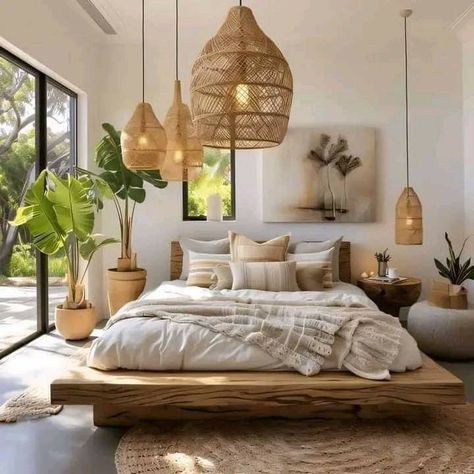 Bali Bedroom, Japandi Bedroom Ideas, Design Ložnic, Home Inspo, Bedroom Refresh, Cozy Bedroom, Home Decor Bedroom, Bedroom Makeover, Bedroom Wall