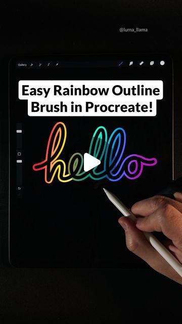 How To Create Brushes In Procreate, Procreate Brushes Tutorials, Rainbow Outline, Procreate Ipad Art, Procreate Tutorial, Procreate Ipad, Ipad Art, Procreate App, Procreate Brushes