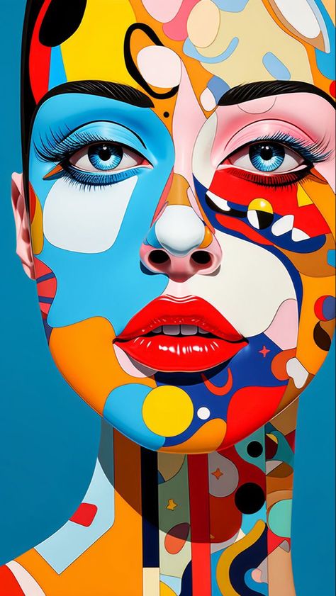 Pop Art Face, Wpap Art, Pop Art Images, Quotes Family, Canvas Art Projects, Family Couple, Girlfriend Quotes, Pop Art Wallpaper, Tableau Art