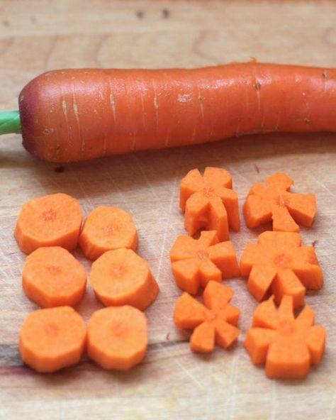 How To Cut Carrots into Flowers How To Cut Carrots, Carrot Flowers, Too Much Work, Autumn Food, Salmon Potato, Lunch Appetizers, Diced Carrots, Rice Ingredients, Carrot Recipes