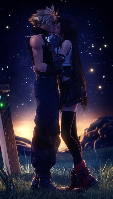 Tifa Ff7 Remake, Final Fantasy Vii Cloud, Final Fantasy Cloud, Cloud And Tifa, Final Fantasy Xii, Advent Children, Final Fantasy Collection, Final Fantasy Artwork, Fantasy Couples