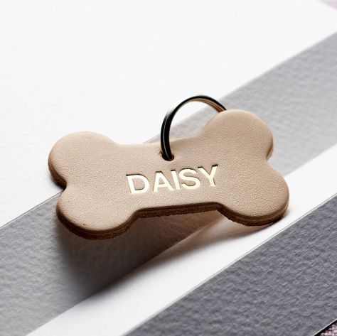 Personalised Leather Dog Name Tag Pet Room, Pet Things, Puppy Mom, Luxury Dog Collars, Doodle Mom, Dog Collar With Name, Leather Engraving, Cute Dog Collars, Dog Name Tags