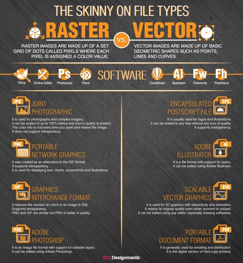 File-Types-Raster-vs-Vector Social Media Images Design, Teaching Graphic Design, Pixel Color, Vector Infographic, Digital Marketing Design, Design Basics, Adobe Illustrator Tutorials, Raster Image, Learning Graphic Design