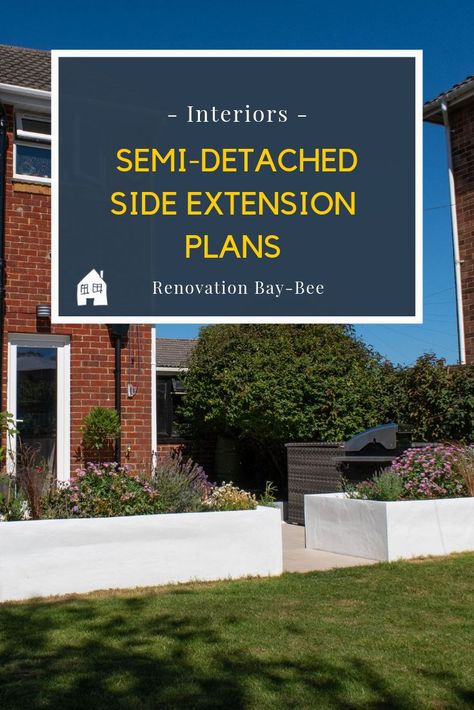 The official plans are ready! Head over to the blog to find out what our plans are for our new side extension to our semi-detached house. Extending our kitchen, another bedroom, utility room and a new dining room looking out into the garden. #HouseExtension #SemiDetachedExtension #SideExtension #SmallExtension #ExtensionPlans #FloorPlans #SemiDetachedFloorPlans Side Extension Semi Detached, Extension Floorplan, Detached House Extension, Semi Detached House Extension, House Flipping Business, Extension Plans, House Extension Plans, Side Extension, House Extension