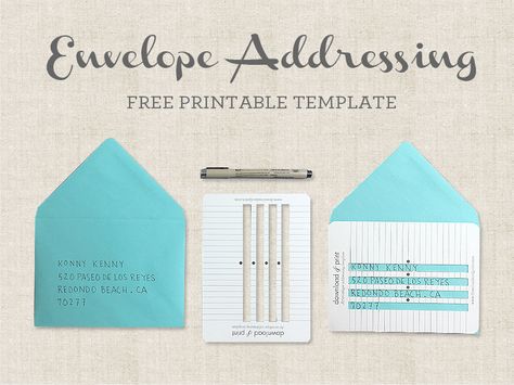 Handwritten Envelopes Addressing Template | Download & Print Handwritten Envelopes, Envelope Stencil, Template Envelope, Free Printable Envelopes, Envelope Address, Envelope Addressing Template, Free Calligraphy Fonts, Envelope Addressing, Calligraphy Envelope