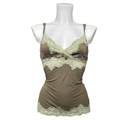 dainty fairy grunge cami top with floral lace trim,... - Depop Lingerie Top Outfit, Fairy Grunge, Cami Top, Grunge Outfits, Cami Tops, Floral Lace, Lace Trim, Dress Up, Ribbon