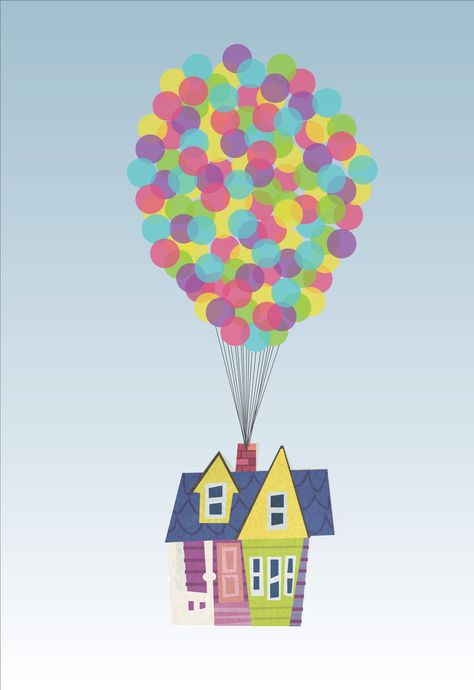 Up House Drawing, Disney Up House, Up Pixar, Up The Movie, Balloon House, Disney Pixar Up, Disney Up, Up Balloons, Up House