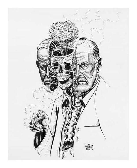 Nychos - Dissection of Sigmund Freud - Imgur Psychoanalysis Art, Art Psychology, Zestaw Ikon, Graffiti Murals, Sigmund Freud, Arte Inspo, Anatomy Art, Street Artists, Cultura Pop