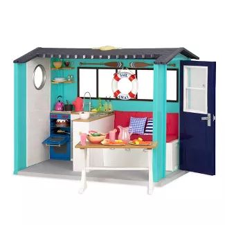 American Girl Diy Furniture, Diy Dream Home, American Girl Doll Sets, Fold Out Beds, American Girl Diy, Nautical Accessories, Our Generation Dolls, Star Projector, Seaside Beach