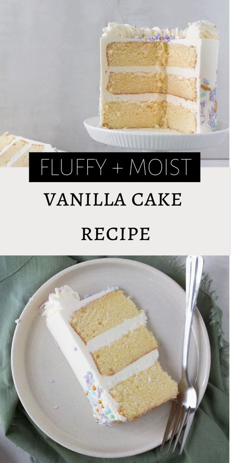 Frost A Cake, Vanilla Layer Cake, Pumpkin Cheesecake Cookies, Best Vanilla Cake Recipe, Homemade Vanilla Cake, French Vanilla Cake, Moist Vanilla Cake, Vanilla Cake Mixes, Buttercream Frosting Recipe