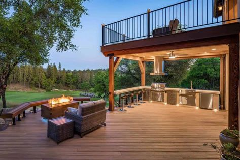 Under Deck Ideas for Maximizing Your Outdoor Space - Decked Out Builders Raised Deck With Pool, Under Deck Workshop, Under Deck Entertainment Area, Enclosure Under Deck, What To Do With Space Under Deck, Outdoor Kitchen Under Deck, Ceiling Under Deck, Under Deck Patio Ideas, Under Deck Ideas