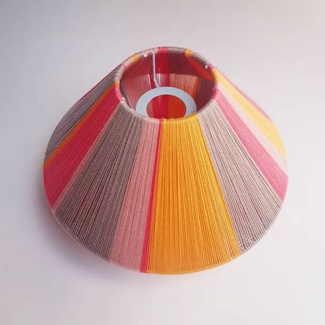 wallflower's Yarn lampshades Product Set on LTK Lampshade Material Fabrics, Yarn Wrapped Lampshade, Thread Lampshade, Rainbow Lampshade, Gathered Lampshade, Colorful Lampshades, Lantern Lampshade, Wire Lampshade, Lamp Wire