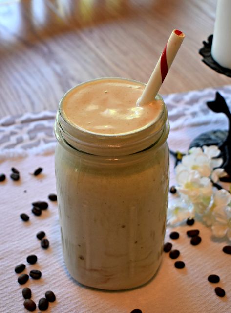 Coffee Shake with Okra, Sugar-free, THM-FP Thm Smoothies, Around The Family Table, Thm Fp, Trim Healthy Mama Plan, Coffee Protein Shake, Coffee Extract, Trim Healthy Momma, Coffee Shake, Okra Recipes