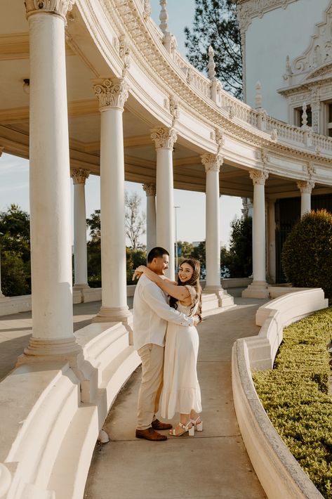 Engagement photoshoot at Balboa Park in San Diego Balboa Park San Diego Engagement Photos, Balboa Park Family Photoshoot, Balboa Park San Diego Photo Shoot, Balboa Park Engagement Photos, Balboa Park Photoshoot, San Diego Photoshoot, Quince Poses, San Diego Engagement Photos, San Diego City