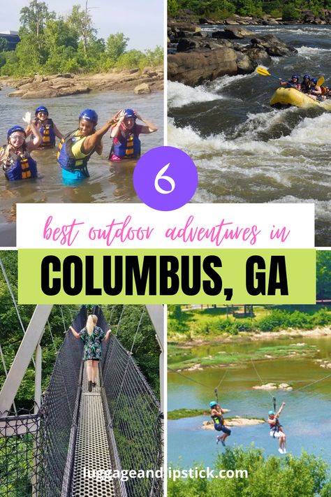 The sub-tropical climate, myriad outdoor activities and things to do in Columbus GA make it a great weekend getaway for couples or families. Adventure | Georgia | Columbus | Boomer Travel Columbus Georgia Things To Do, Vacation Places In Usa, La Travel Guide, Weekend Getaways For Couples, Columbus Georgia, Columbus Ga, Visit Usa, Vacation Usa, Tropical Climate