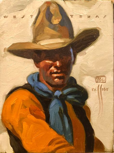 Michael Cassidy: Cowboy Stories - Gallery Cowboy Portrait Painting, Cowboy Paintings Western, Cowboy Portrait Photography, Michael Cassidy, Cowboy Drawings, Cowboy Paintings, Medieval America, Watercolor Cowboy, Cowboy Painting