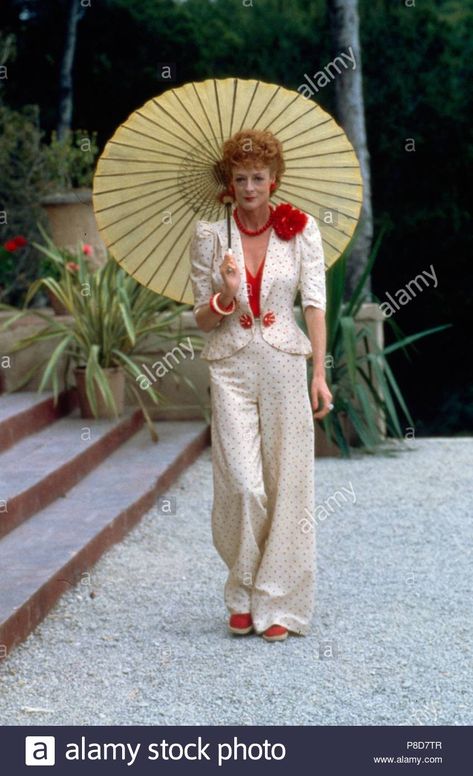 Evil under the Sun (1982) Maggie Smith, Date: 1964 Stock Photo Evil Under The Sun, Agatha Christie's Poirot, 1940s Outfits, Young Frankenstein, Period Movies, Maggie Smith, Joan Collins, Vintage Soul, Movie Fashion