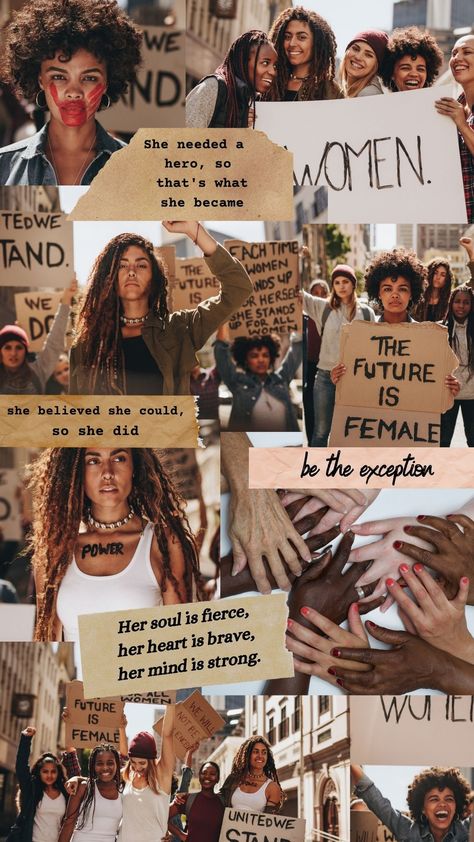 Women Empowerment Protest, Women Rights Wallpaper, Powerfull Womens Aesthetic Wallpaper, Women Empowerment Wallpaper, Womens Empowerment Ideas, Women Empowerment Aesthetic, Feminism Art, Protest Posters, Girl Empowerment