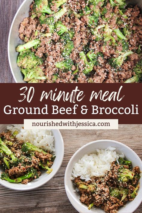 This ground beef and broccoli recipe is a healthy, low-carb stir fry that’s quick and easy! With ground beef, fresh broccoli, garlic, and ginger, it’s packed with flavor and ready in 30 minutes. Use coconut aminos and sesame oil for a meal that’s better than takeout. Serve over rice or cauliflower rice for a gluten-free, dairy-free dinner idea that’s perfect for meal prep or family meals. Stir Fry Meal Prep, Beef Broccoli Stir Fry, Beef And Broccoli Recipe, Ground Beef And Broccoli, Homemade Stir Fry, Beef Broccoli, Healthy Ground Beef, Easy Ground Beef, Dairy Free Dinner