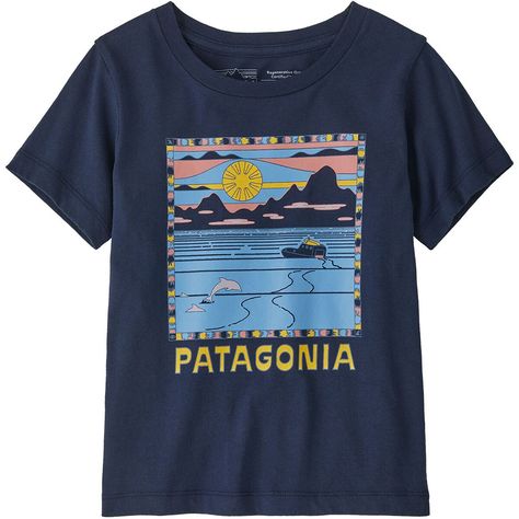 Patagonia Regenerative Organic Cotton Graphic T-Shirt - Infants' - Kids Patagonia Tshirt, Patagonia Baby, Yvon Chouinard, Baby Patagonia, Patagonia Logo, Fun Shirts, Patagonia Kids, Patagonia Womens, Outdoor Outfit