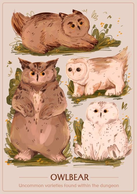 💿 smugcomputer 💿 on X: "owlbears and tressyms by far https://t.co/6UntfxRror" / X Owlbear Dnd Art, Owl Bear Dnd, Owlbear Cub, Sandwich Cafe, Owl Bear, Dnd Oc, Dnd Art, Art Drawings Sketches, Drawing Sketches