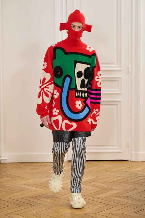 La Fam, 2024 Menswear, Walter Van Beirendonck, Latest Design Trends, Weird Fashion, Winter 2024, Fall 2024, Kitsch, Knitwear