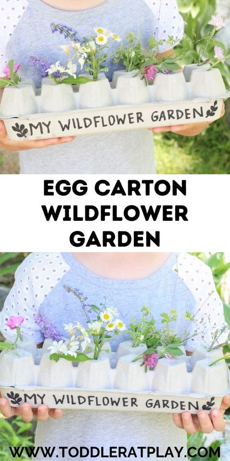 Do you save egg cartons? This Egg Carton Wildflower Garden is a fun recycled activity you have to try!   #eggcarton #wildflowers #outdoorkids #recycledcrafts Flower Aesthetic White, White Flower Aesthetic, Creative Playroom Ideas, White Flowers Aesthetic, White Flower Arrangement, Toddler Garden, Bracelets Rainbow, Recycling Activities, White Flower Arrangements