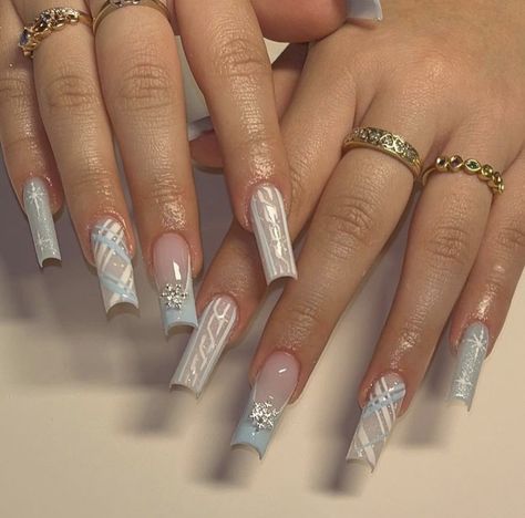 Occasion Nails, Blue Gel Nails, Acrylic Nail Set, Pedicure Manicure, Blue Acrylic Nails, Ombre Acrylic Nails, Winter Nails Acrylic, Glamour Nails, Design Nails