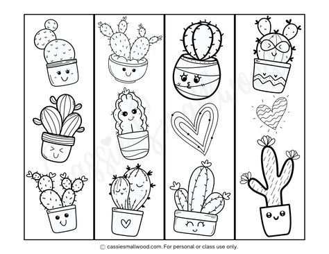 Kawaii cactus bookmarks to color free printable Hello Kitty Bookmarks Free Printable, Free Printable Bookmarks Templates Design, Coloring Book Marks, Free Printable Bookmarks To Color, Bookmark Coloring Pages, Bookmarks Free Printable, Free Printable Bookmarks Templates, Cactus Bookmark, Printable Coloring Bookmarks