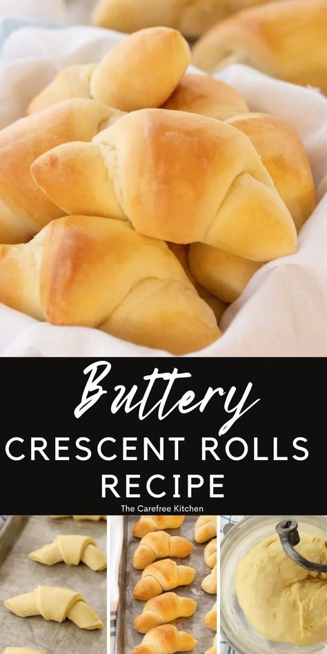 This Homemade Crescent Rolls Recipe is Grandma's Yeast Rolls Recipe. Yes, it's that good. It's buttery and soft and is the perfect side for your holiday meal. Hot Roll Recipe, Crescent Rolls Recipe, Rolls From Scratch, Homemade Crescent Rolls, Homemade Yeast Rolls, Yeast Rolls Recipe, Mexican Breakfast Recipes, Easter Dinner Recipes, Biscuit Rolls