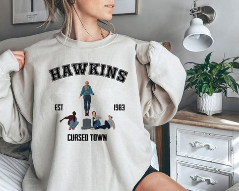 Hawkins Crued Town Stranger Things season 4 Inspired Shirt, Hawskins Cursed Town Shirt, Stranger Things Season 4 Shirt, Gift For Her - Him Check more at https://shirterly.com/product/hawkins-crued-town-stranger-things-season-4-inspired-shirt-hawskins-cursed-town-shirt-stranger-things-season-4-shirt-gift-for-her-him/ Stranger Things Merchandise, Stranger Things Season 4, Stranger Things Tshirt, Hellfire Club, Stranger Things Poster, Cute Shirt Designs, Stranger Things Season, Vinyl Shirts, Cute Sweaters