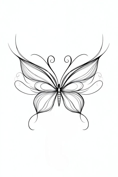 45 Simple Butterfly Tattoos Perfect For a Minimalist Look – Refined Aesthetique Elegant Butterfly Tattoo, Butterfly Tattoo Outline, Mothers Tattoo, Butterfly Tattoo Placement, Small Butterfly Tattoo Designs, Fine Line Butterfly Tattoo, Simple Butterfly Tattoo, Tattoo Fine Line, Small Butterfly Tattoo