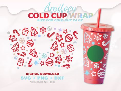 Starbucks Wrap Svg, Starbucks Wrap, Acrylic Cups, Starbucks Christmas, Merry Christmas Happy Holidays, Winter Svg, Christmas Cup, Starbucks Cup, Cup Wrap