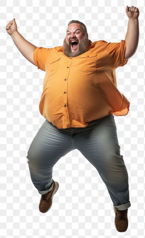 Old Fat Man, Manga Practice, Character Tips, Outfits For Big Men, Fat Person, Running Pose, Angry Man, Man Png, Celebrating Success