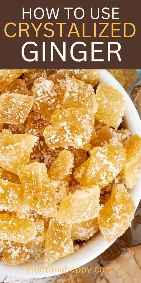 Crystalized Ginger Crystalized Ginger Recipe, Ginger Candy Recipe, Homestyle Recipes, Crystalized Ginger, Ginger Uses, Ginger Recipe, Crystallized Ginger, Seasonal Eating, Rustic Recipes