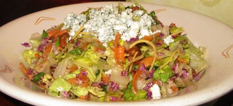 Outback Steakhouse Chopped Blue Cheese Salad Recipe » Chef Pablo's RecipesChef Pablo's Recipes Outback Salad, Blue Cheese Salad Recipes, Food Copycat Recipes, Red Cabbage Salad, Salad And Dressing, Blue Cheese Salad, Chopped Salad Recipes, Pecan Salad, Outback Steakhouse