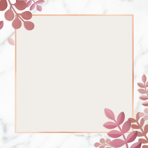 Blank square leafy frame design | premium image by rawpixel.com / marinemynt Art Deco Borders, Html Color Codes, Engagement Invitation Template, Marble Frame, Note Pad Design, Tropical Background, Instagram Wallpaper, Banner Vector, Simple Background Images