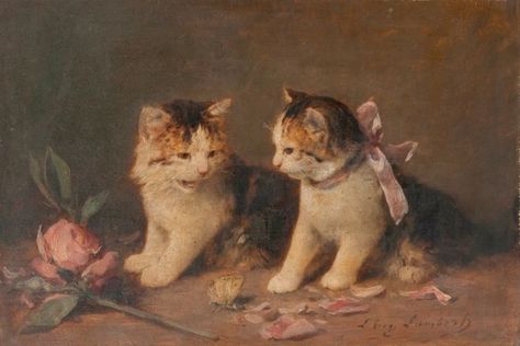 Silent Art, Painting Cats, Wal Art, Bel Art, Rennaissance Art, Art Mignon, John Henry, Art Ancien, Two Cats