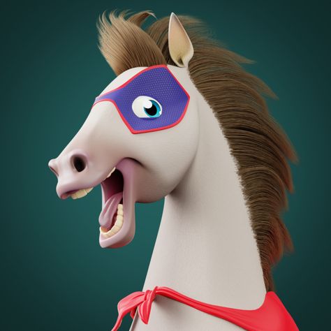 3d Mascot, Horse Mascot, Ed Edd N Eddy, Ed Edd, Gold Horse, Pirate Costume, Mascot Design, Tree Tattoo, Zbrush