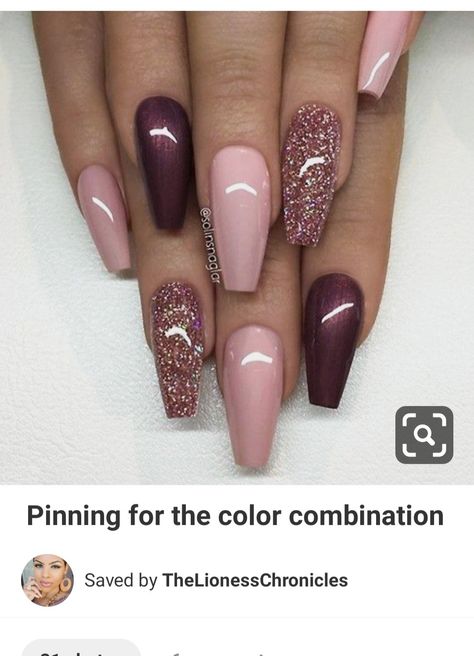 September Nails Burgundy, Fall Nails Wine Color, Unique Nail Color Ideas, Pink And Maroon Nails, November Nails Coffin, Nails With Black Dress What Color, Wine Nails Designs Ideas, Plum Colored Nails Designs, Feb Nails 2024