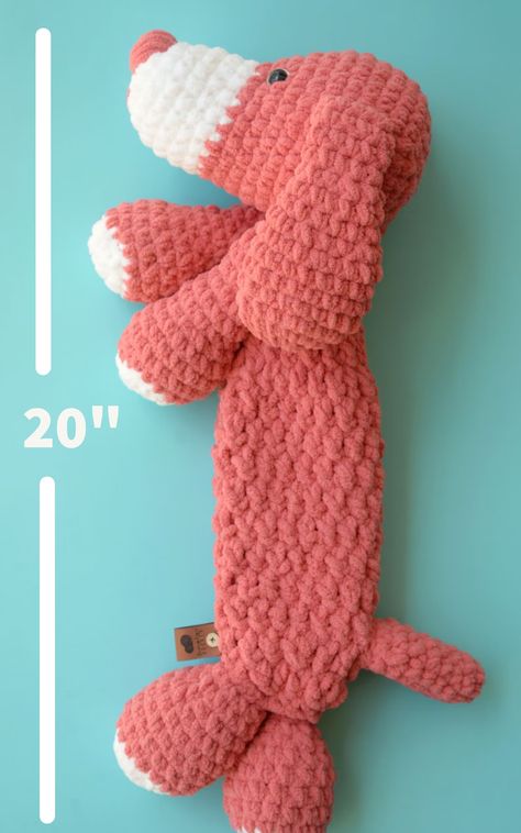 Dog Snuggler Crochet Pattern PDF Download Animal Lovey Crochet Pattern, Frog Lovey Crochet Free Pattern, Crochet Projects For Boys, Thick Yarn Crochet Patterns, Crochet Snuggler Free Patterns, Crochet Patterns Dog, Crochet Kids Toys, Preppy Crochet, Snuggler Crochet Pattern