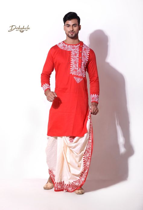 Bengali Groom Outfit Dhoti, Panjabi For Men Bengali Wedding, Dhuti Panjabi For Wedding, Darshan Raval In Traditional Dress, Bengali Wedding Dress For Men, Bengali Dhuti Panjabi, Bengali Groom Outfit Dhoti Panjabi, Bengali Dhoti Kurta For Men, Bengali Punjabi For Men