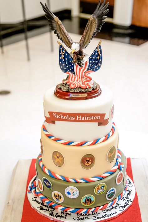 Eagle Scout Decoration Ideas, Scout Decorations, Eagle Scout Cake, Eagle Ceremony, Boy Scouts Eagle, Video Cake, Eagle Scout Ceremony, Eagle Project, Eagle Scouts