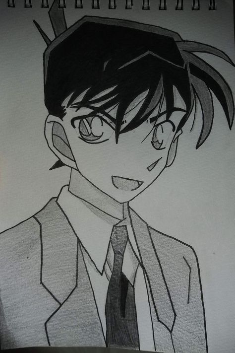 Detective Conan Drawing, Canvas Art Painting Abstract, Anime Painting, Kudo Shinichi, Draw Anime, Creative Drawing, Painting Abstract, Detective Conan, Canvas Art Painting