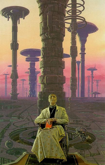 Foundation by Isaac Asimov Michael Whelan, 70s Sci Fi Art, Scifi Fantasy Art, Science Fiction Illustration, New Retro Wave, Classic Sci Fi, Isaac Asimov, Futuristic City, Science Fiction Art