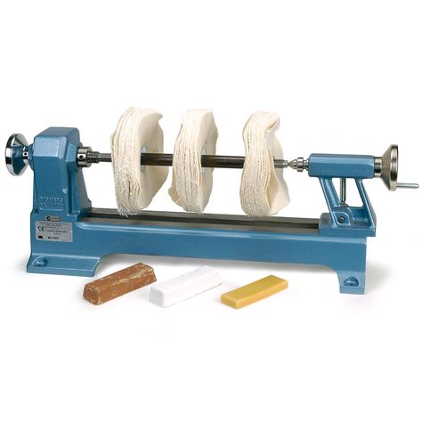 Beall Three Buff System from Craft Supplies USA --- Buffing is an ideal way to get smooth polished surfaces in a minimal amount of time. The Beall® Three Buff System consists of three types of buffing wheels mounted on a single mandrel between centers making it easy to use any of the three buffs without having to mount or dismount the buffing wheel. #woodturning #woodturnerscatalog Polishing Compound, Buffing Pads, Empty Frames, Pen Blanks, Workshop Ideas, Polyester Resin, Wood Turning Projects, Turning Tools, Will Turner