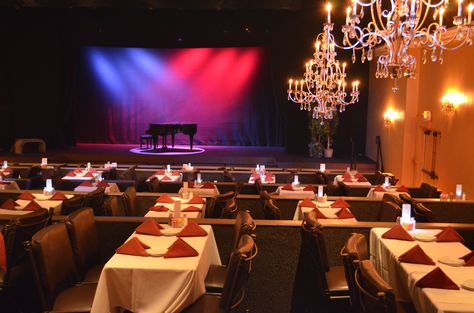 A view of our stage here at the Encore Dinner Theatre. Dinner Theater, Diner Party, Writing Projects, Dinner Theatre, Live Theater, Music Theater, Fall Ideas, Diner, Theater