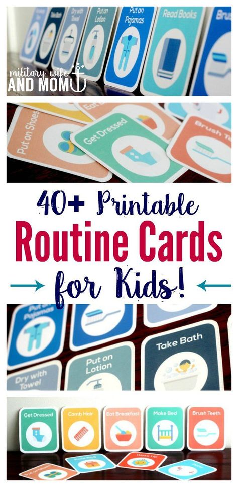 Awesome! Printable routine cards for kids. Great if you're looking for a visual schedule to use as a toddler routine or preschooler routine chart. Perfect for stay home moms who want to create a stay at home mom schedule or toddler schedule using printable routine cards. #cleaningtips #positiveparenting #parentingtips Stay At Home Mom Schedule, Toddler Routine, Routine Cards, Toddler Schedule, Mom Schedule, Visual Schedule, Toddler Activity, Routine Chart, Cards For Kids