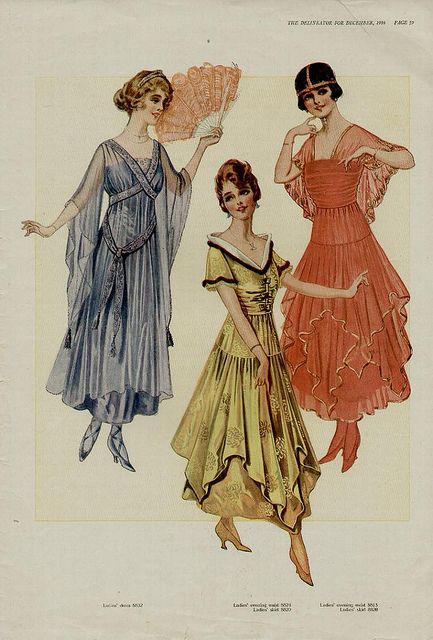 1916 vintage dresses illustration 1910s fashion 10s Fashion, Fashion 1910, 1910s Fashion, 1920 Fashion, Dress Illustration, Fashion Illustration Vintage, Three Women, 20th Century Fashion, Vestidos Vintage